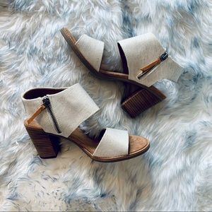 TOMS Majorca Yarn Dye Block Heeled Cutout Sandals